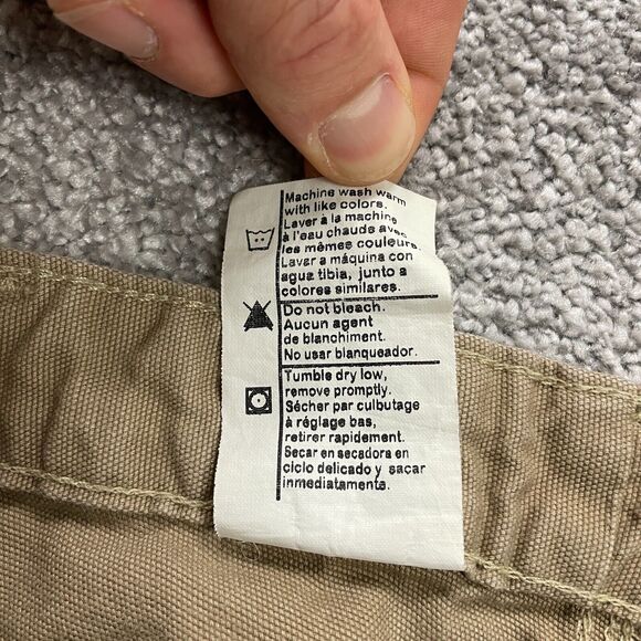 Lands' End Chino Carpenter Pants Womens 12 Brown High Rise Straight Casual 34x34 - Picture 7 of 13